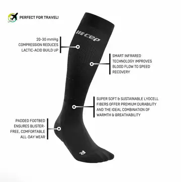 Cheap Men's CEP Infrared Recovery Compression Socks - WP305T 0125